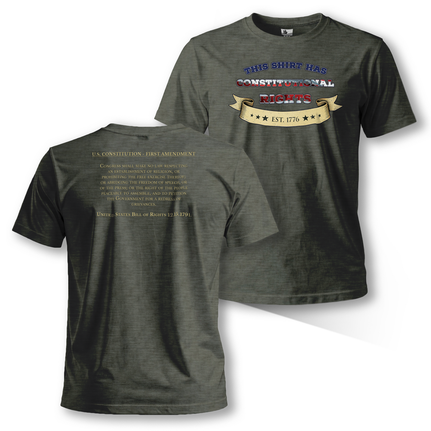 “This Shirt Has Constitutional Rights” – Short Sleeve Tee