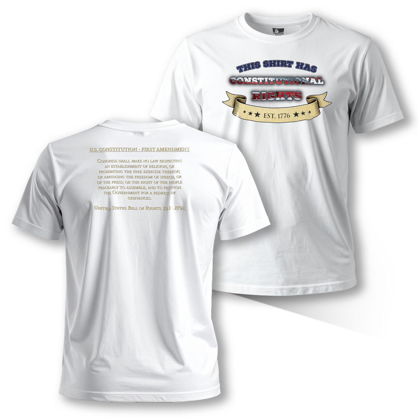 “This Shirt Has Constitutional Rights” – Short Sleeve Tee